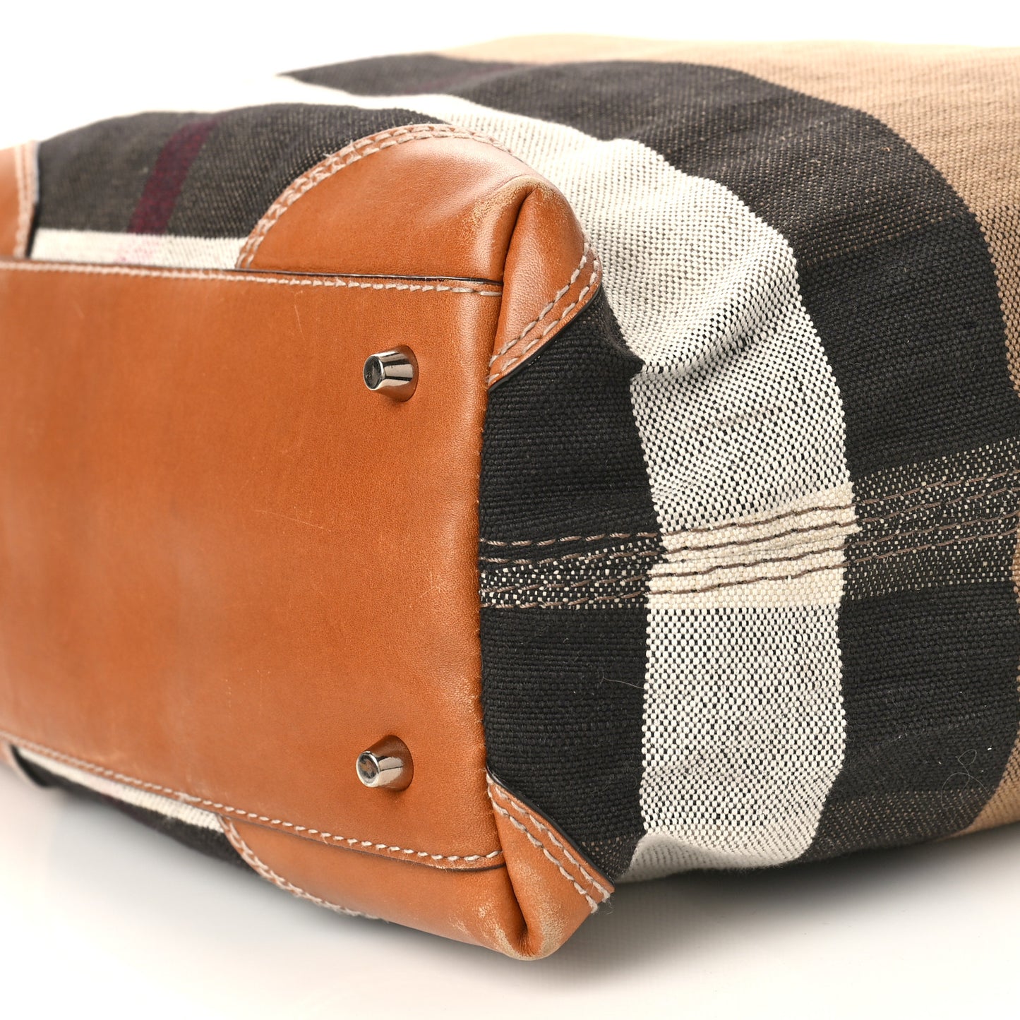 Canvas Mega Check Medium Ashby Hobo Saddle Brown