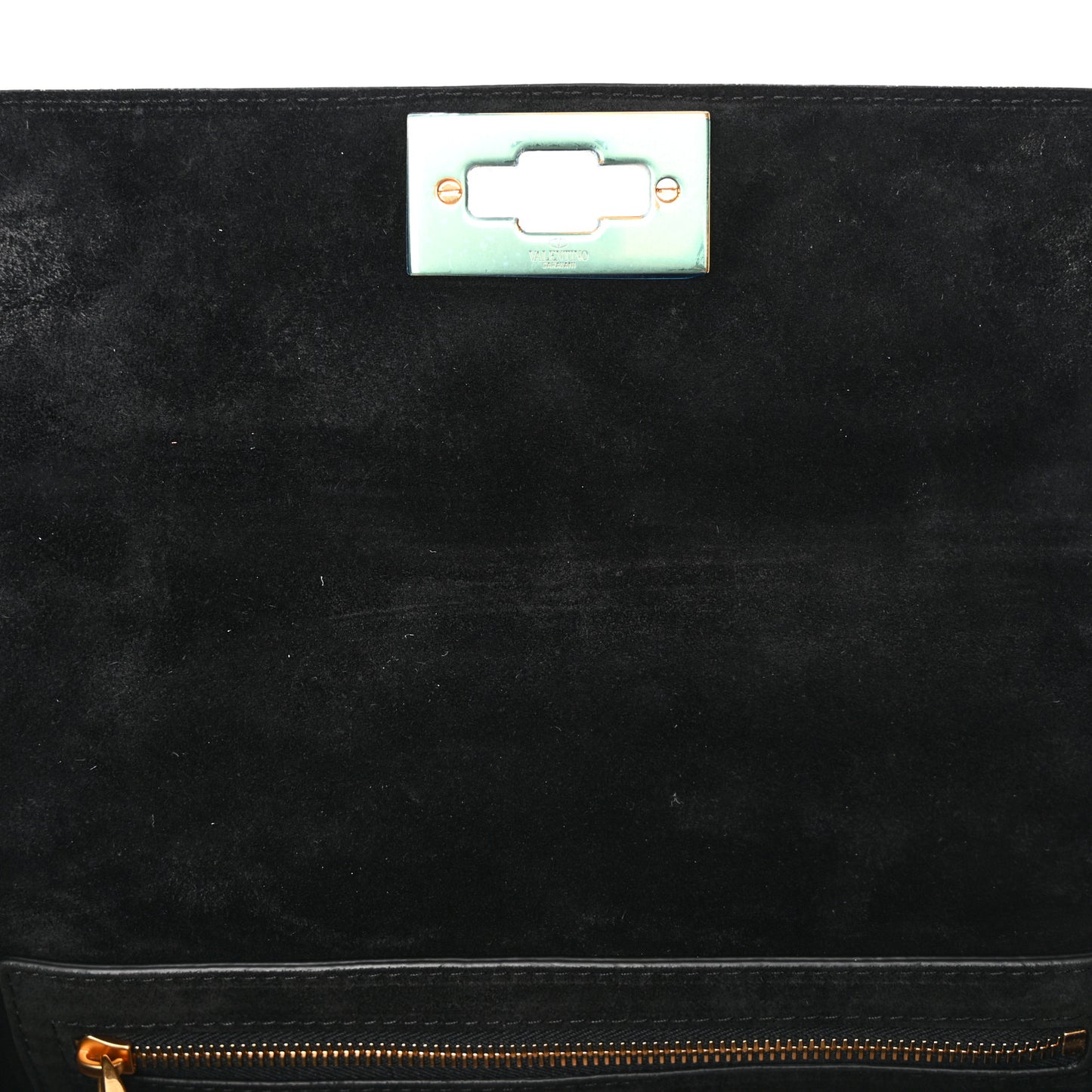 Grained Calfskin Medium Roman Stud Shoulder Bag Black