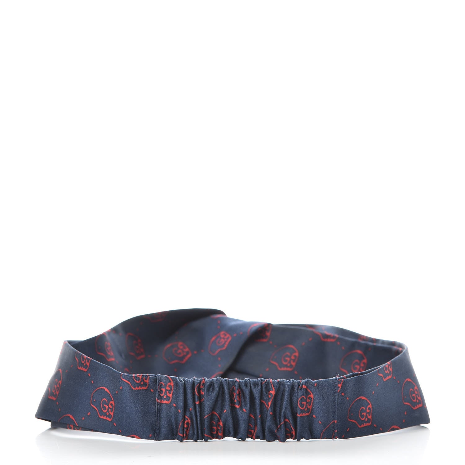 Gucci Silk GG Hamlet Duchesse Headband Sapphire Red 3 of 4