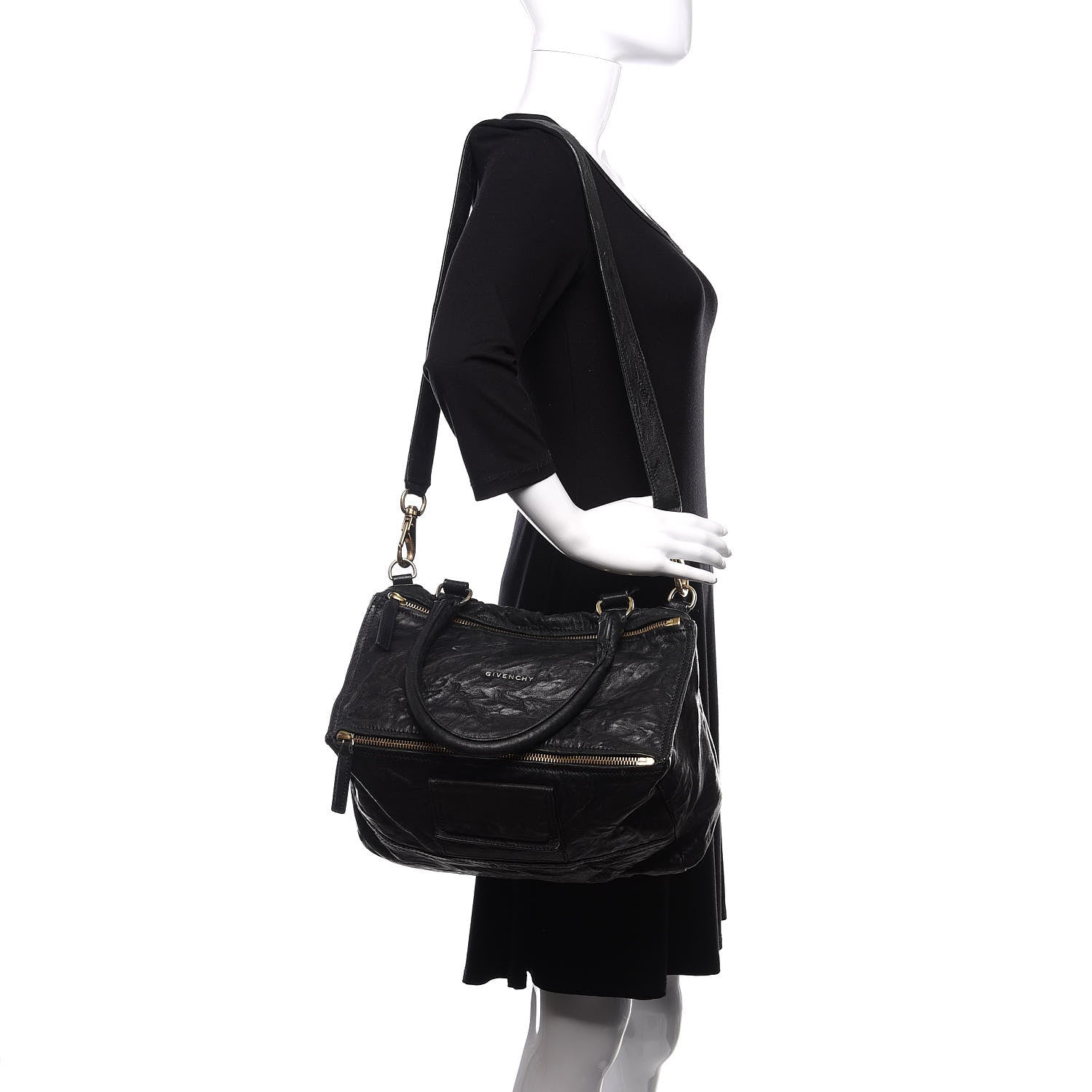Givenchy Tumbled Sheepskin Medium Pandora Black 2 of 12