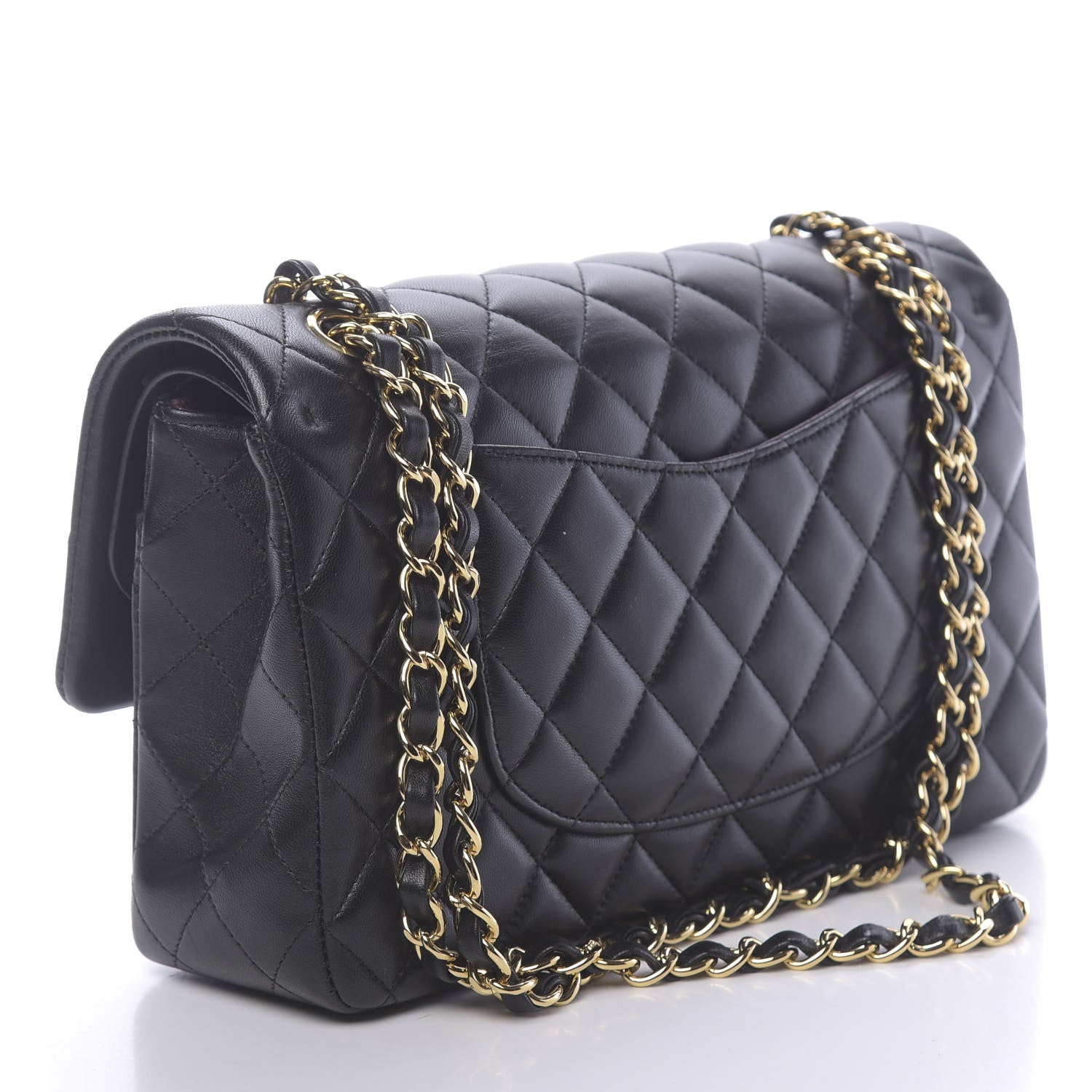 Chanel Lambskin Quilted Medium Double Flap Black 3 of 12