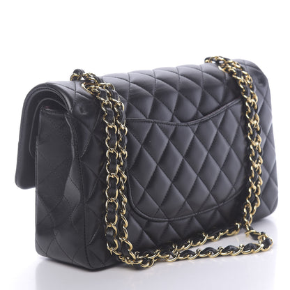 Chanel Lambskin Quilted Medium Double Flap Black 3 of 12