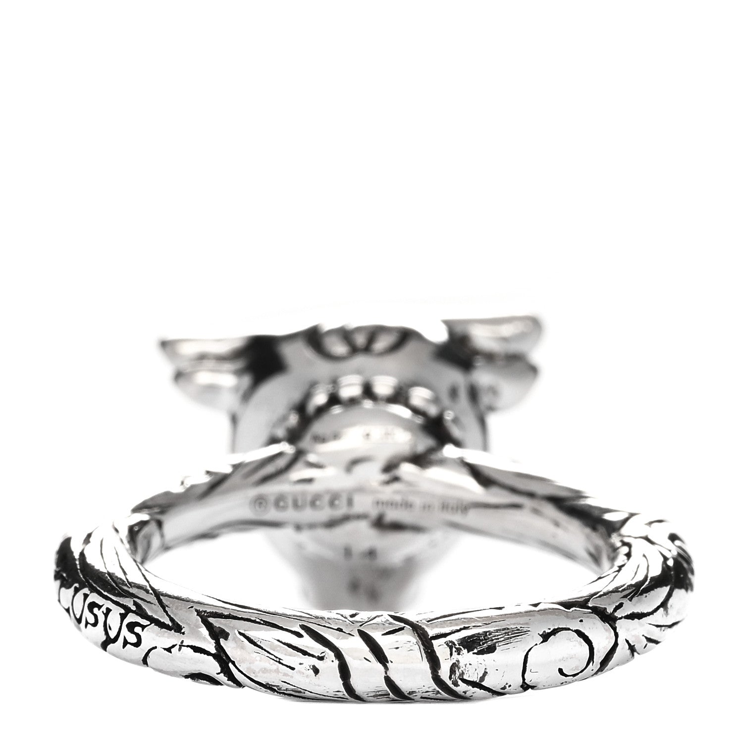 Gucci Sterling Silver Anger Forest Bull's Head Ring 54 6.75 4 of 5