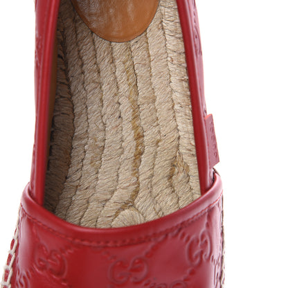 Gucci Guccissima Signature Espadrilles 38.5 Hibiscus Red 8 of 12