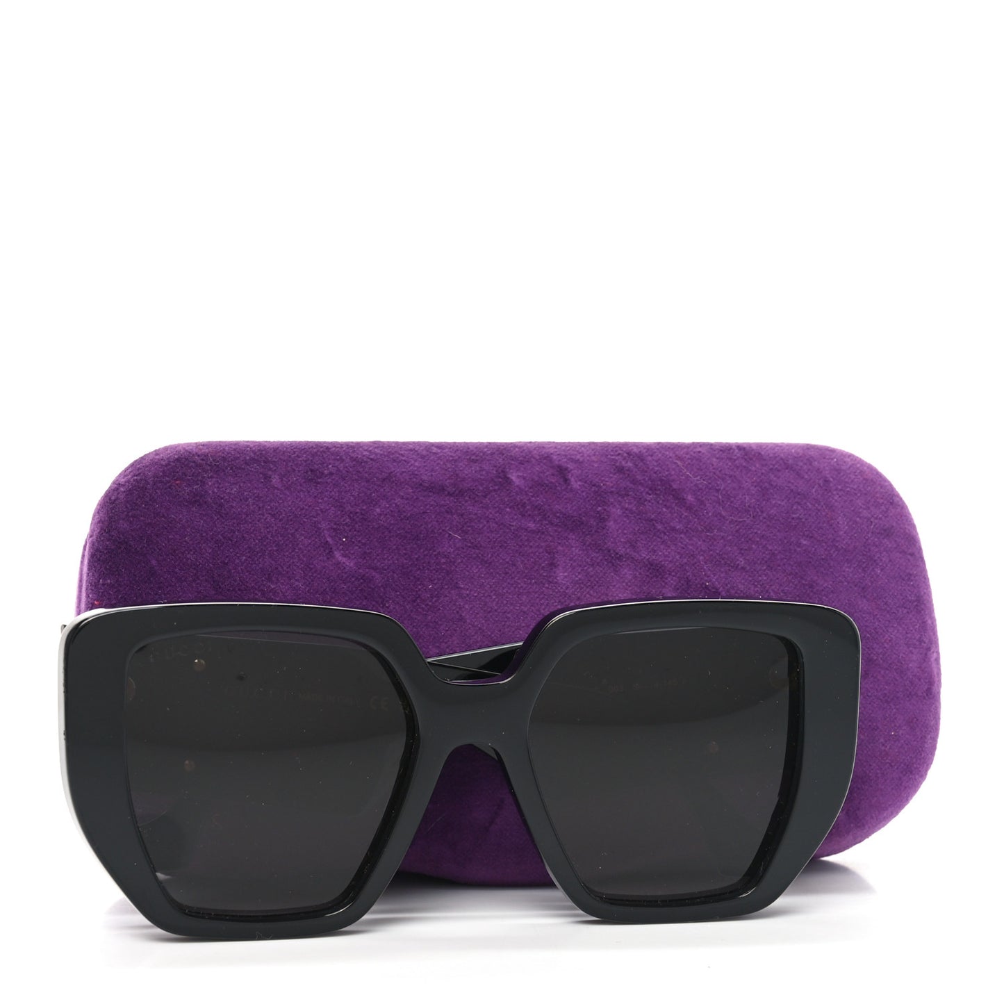 Acetate Square Frame Sunglasses GG0956S Black