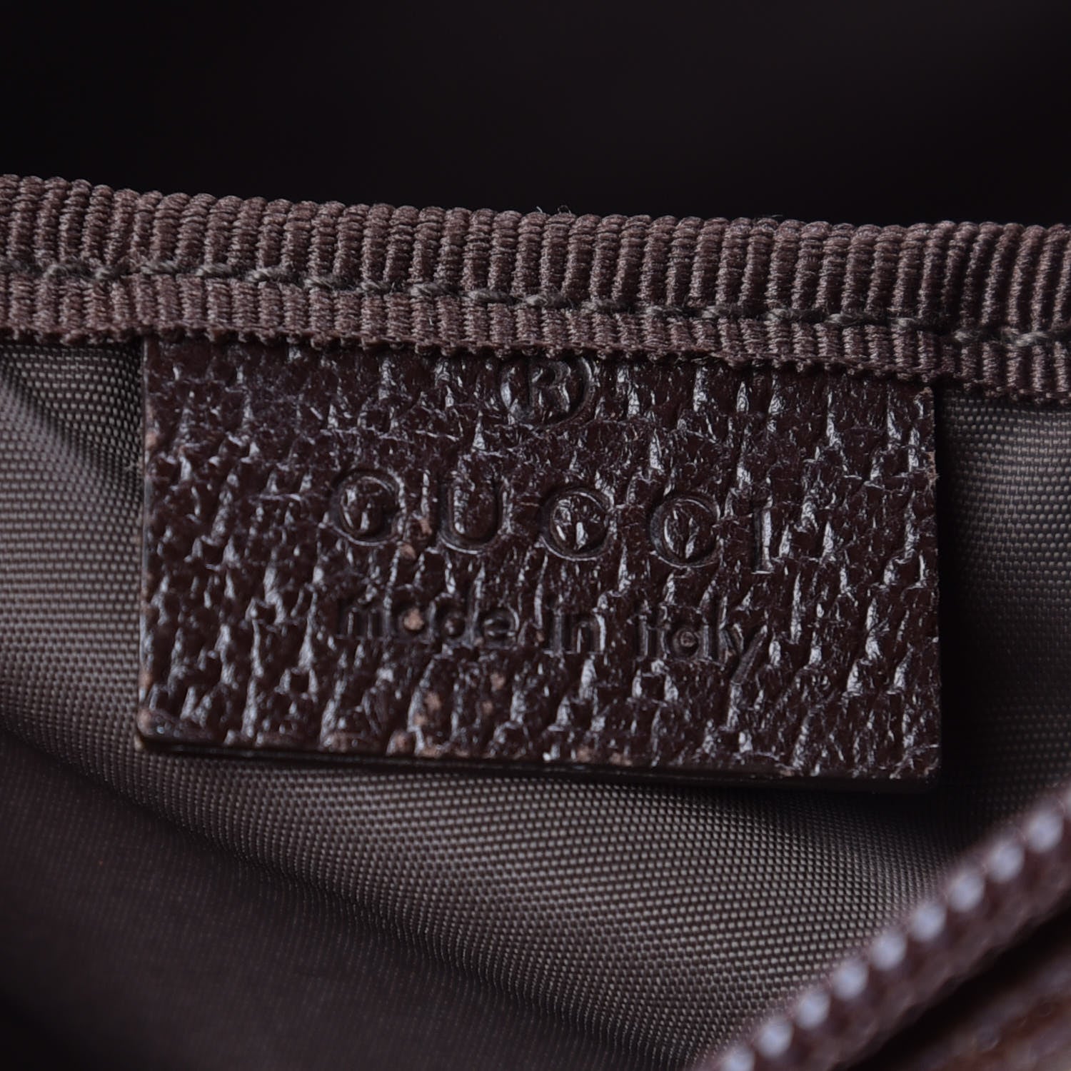Gucci Monogram Natural Pigskin Large Diaper Bag Beige Ebony Cocoa Dark Chocolate 6 of 18