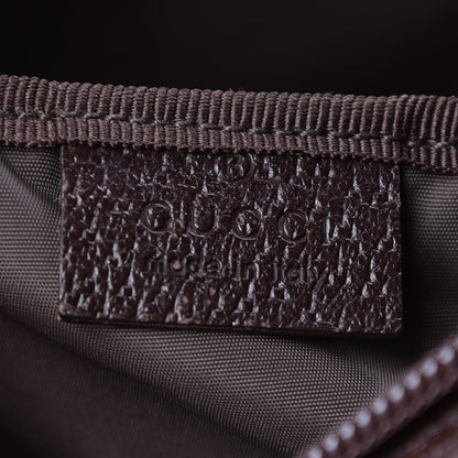 Gucci Monogram Natural Pigskin Large Diaper Bag Beige Ebony Cocoa Dark Chocolate 6 of 18