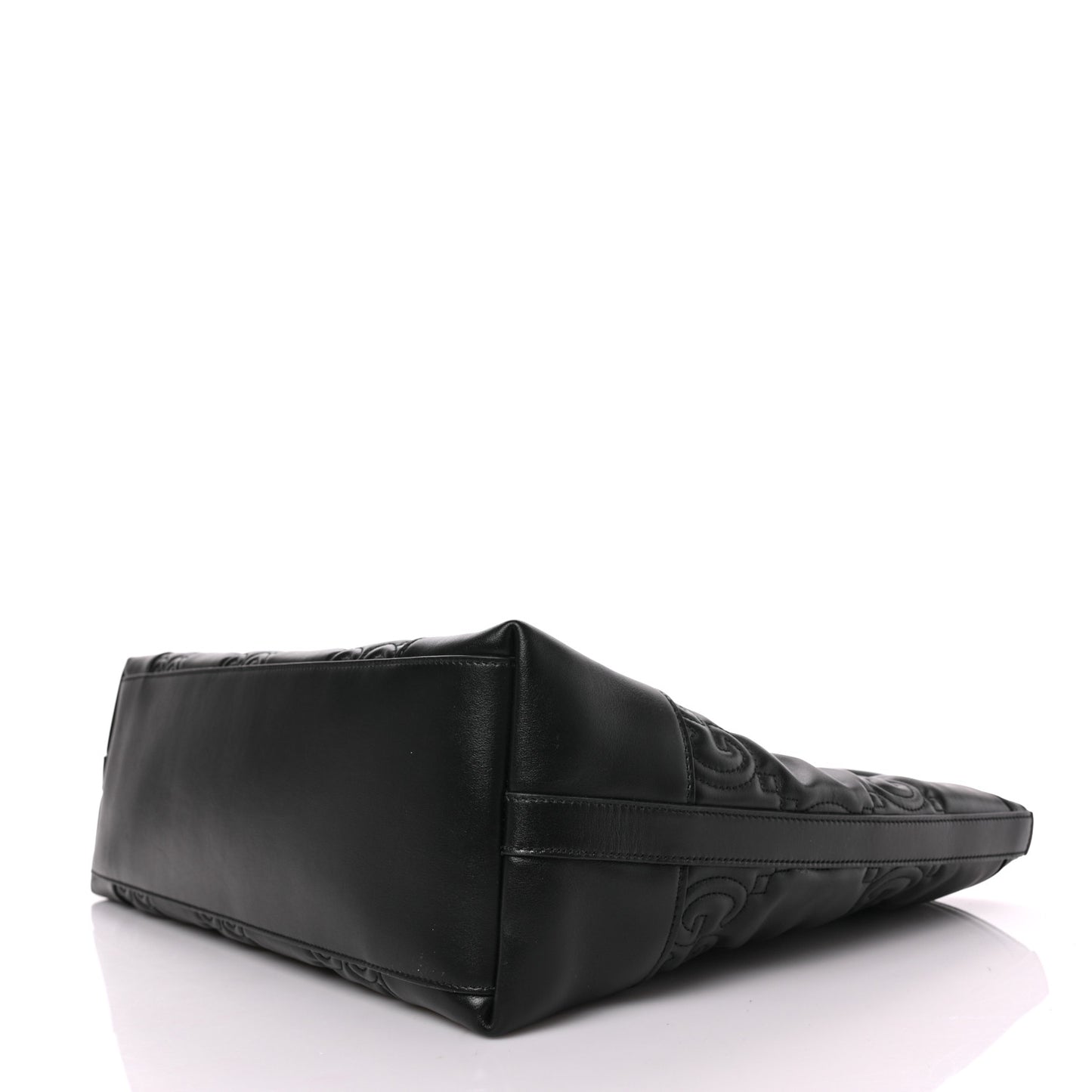 Calfskin GG Matelasse Medium Ophidia Shopping Tote Black