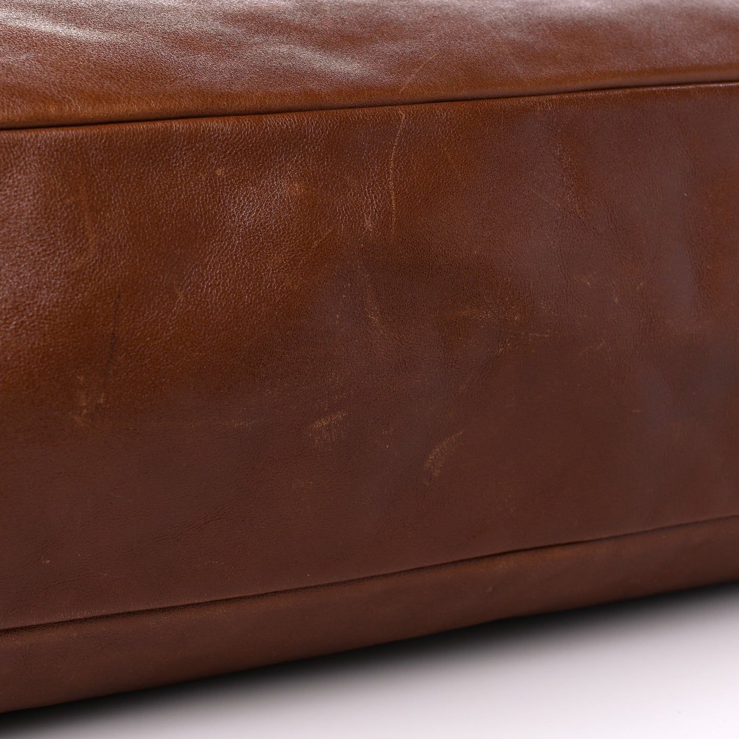 Calfskin Large Horsebit Chain Hobo Brown