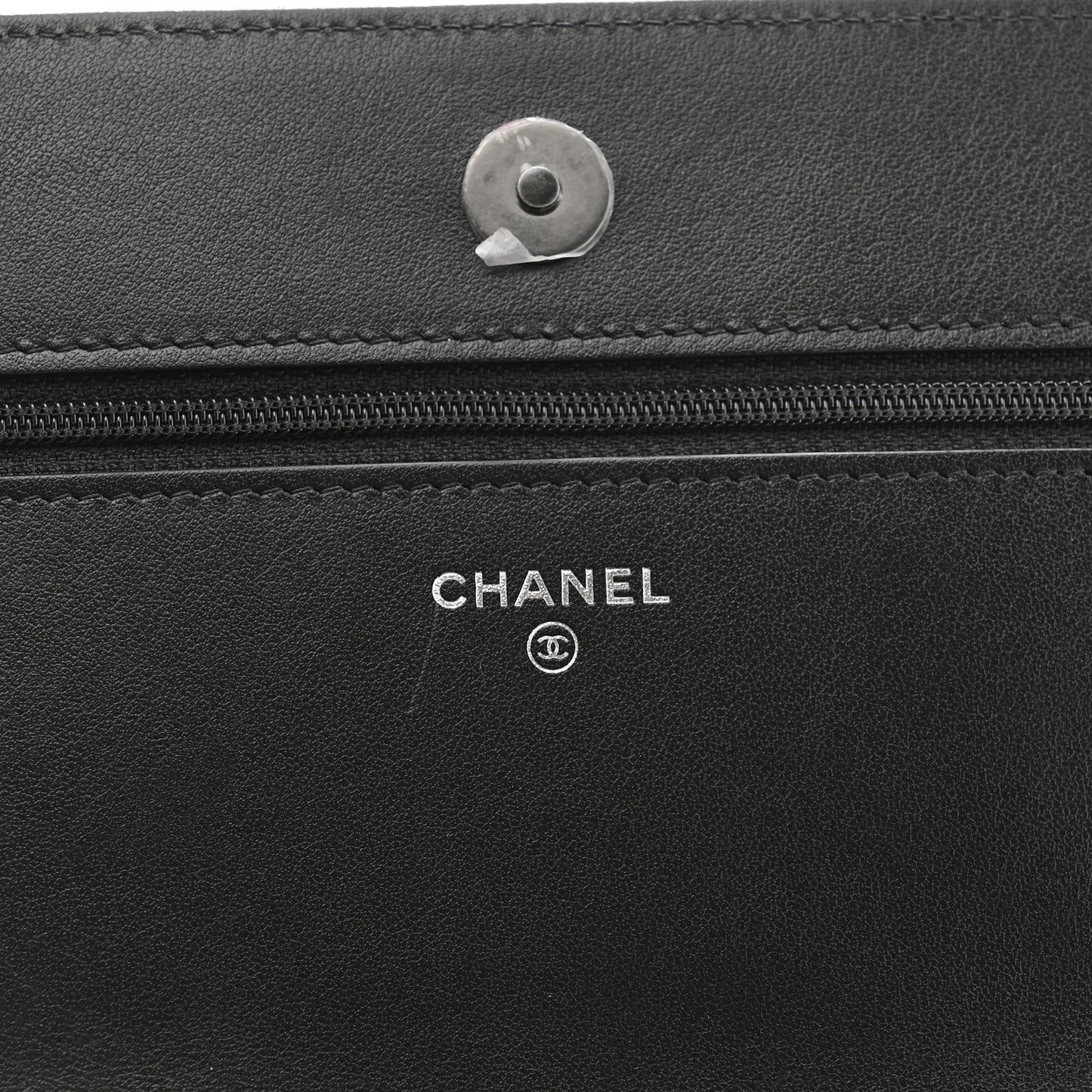 Caviar Quilted Boy Wallet On Chain WOC Black