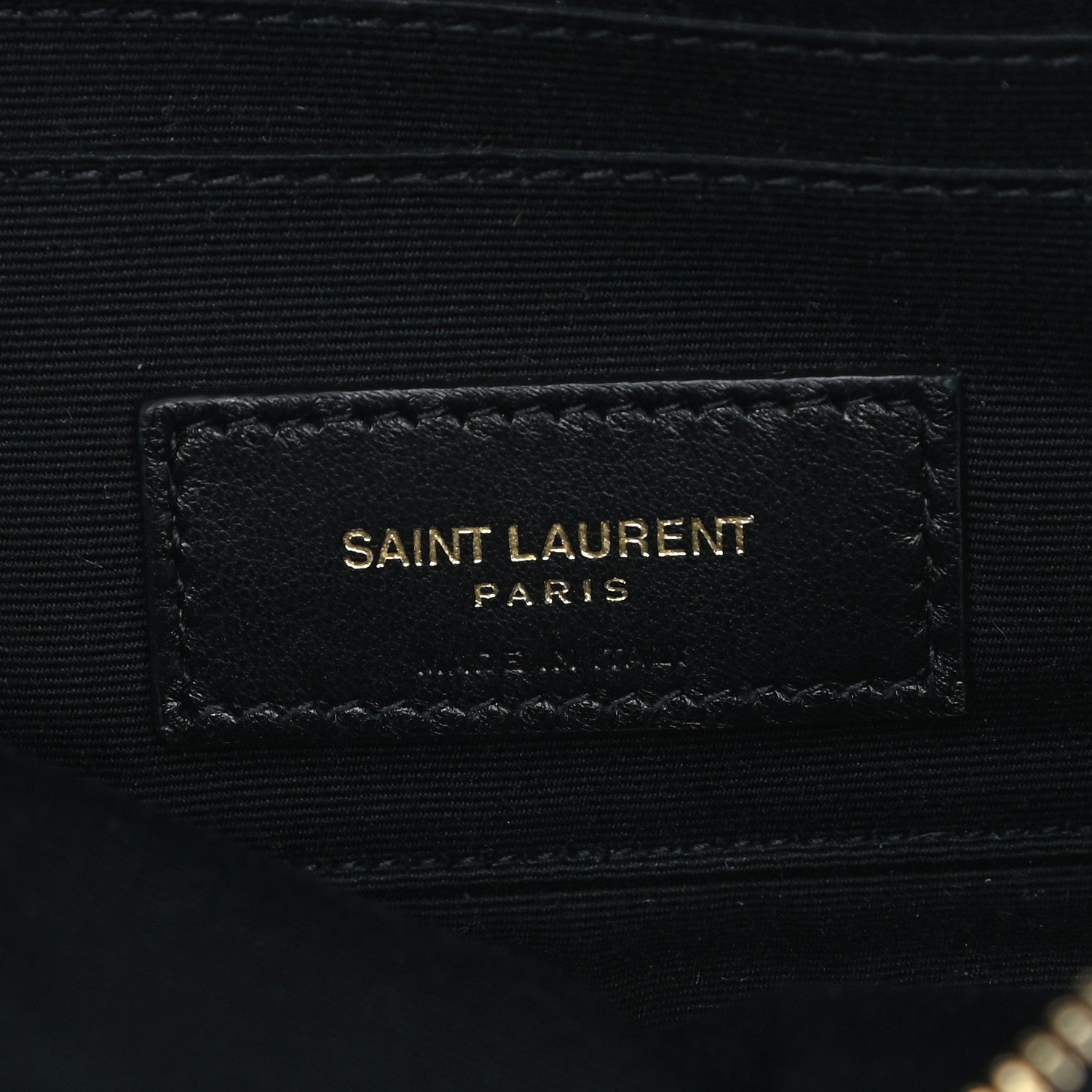 Saint Laurent Grained Lambskin Quilted Mini Becky Double Zip Bag Black 10 of 16