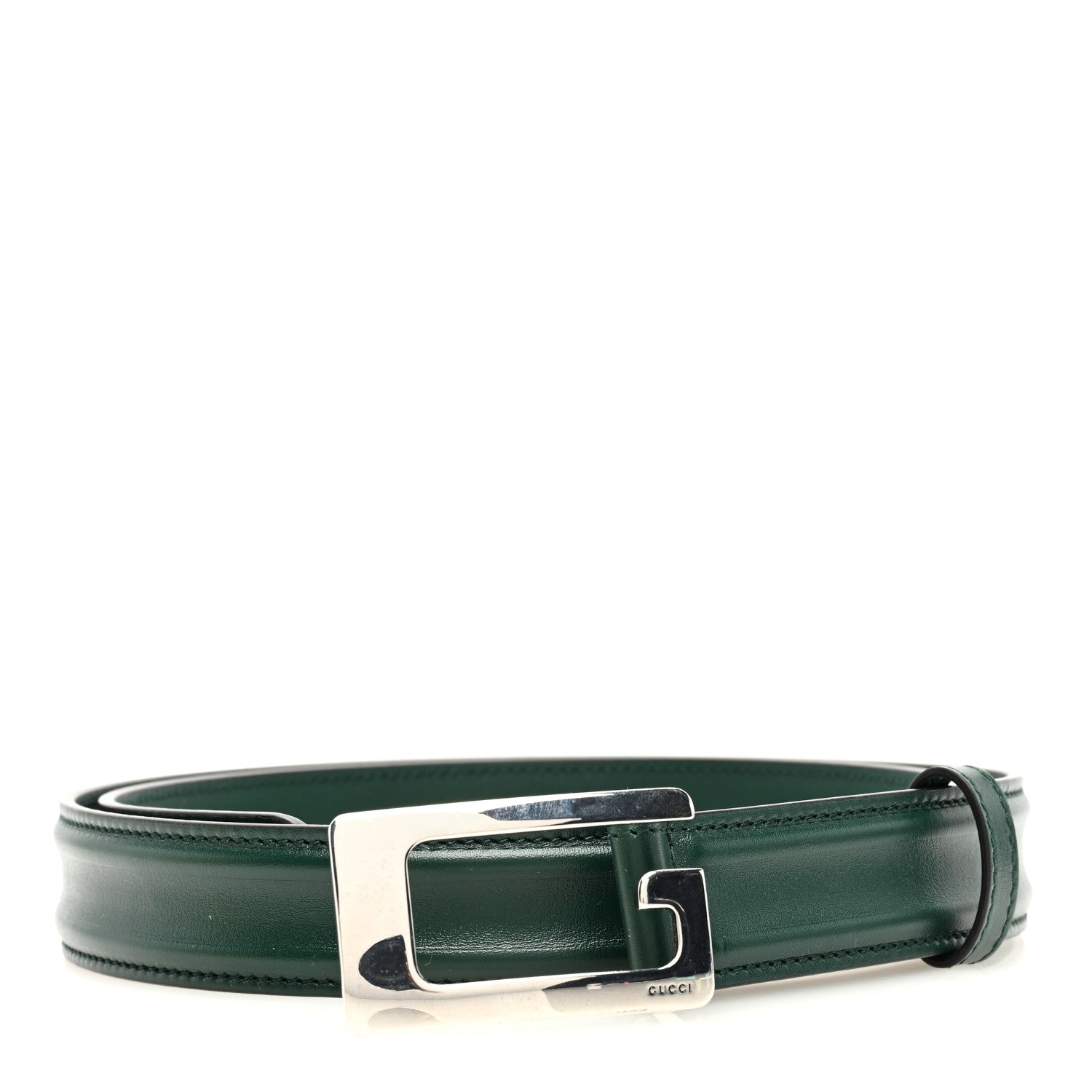 Gucci Ciny Lux Calfskin G Cube Memorable 25mm Belt 95 38 Vintage Green 1 of 5