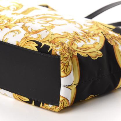 Versace Nylon Baroque Print Tote Black 7 of 9