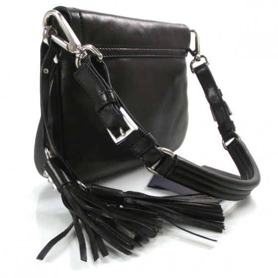 Nappa Circle Tassel Bag Nero
