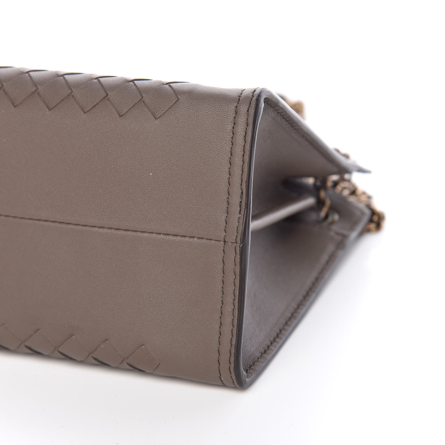 Bottega Veneta Nappa Intrecciato Chain Wallet New Steel 9 of 10