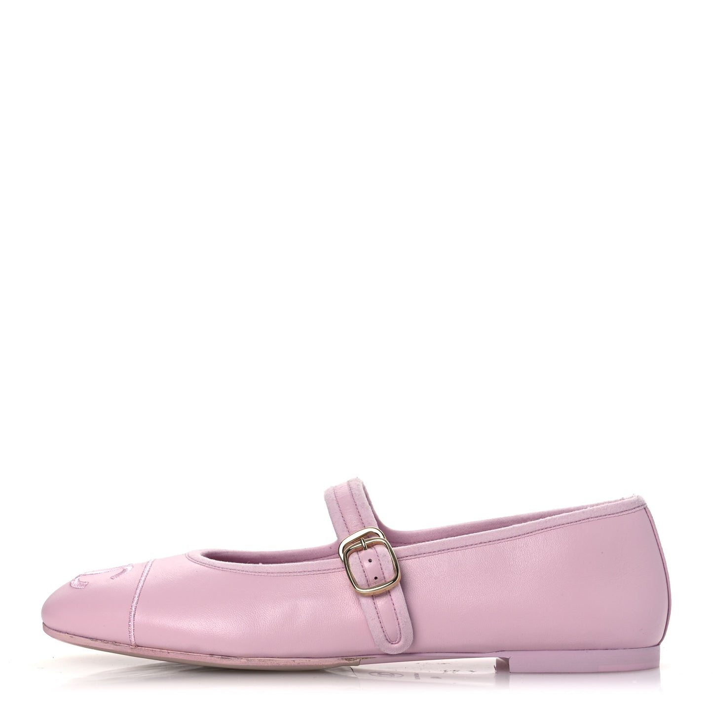 Lambskin Mary Jane Flats 40 Light Pink