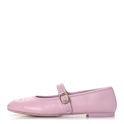 Chanel Lambskin Mary Jane Flats 40 Light Pink 1 of 13