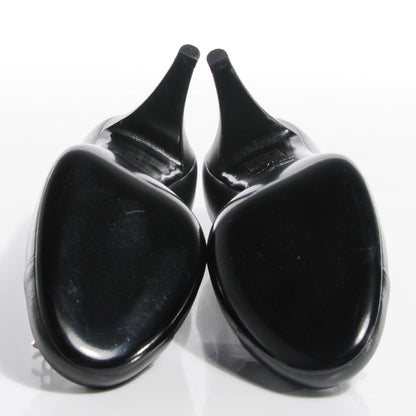 Chanel Lambskin Chain Cap Toe Pumps 37 Black 5 of 7