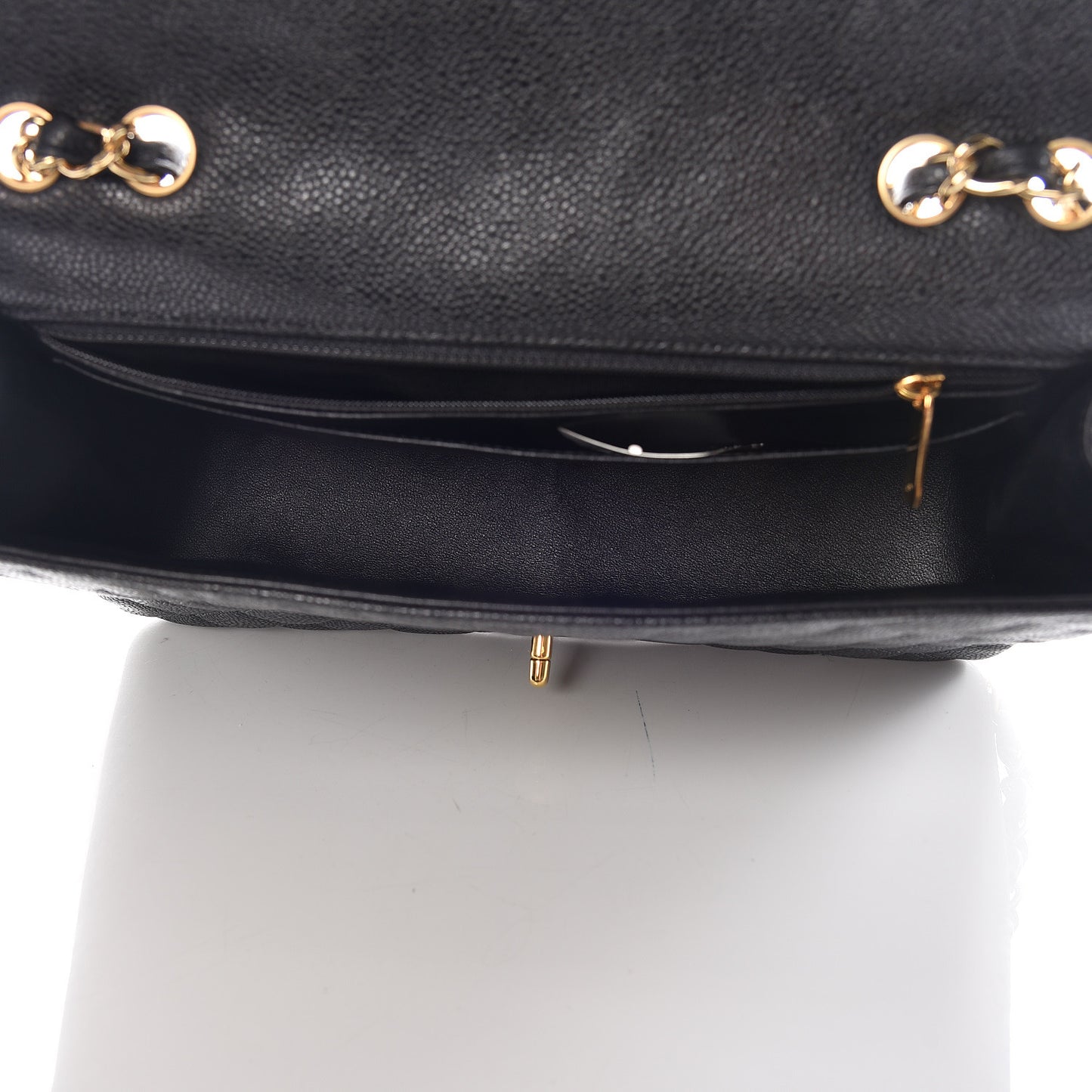 Caviar Quilted Jumbo Single Flap Black