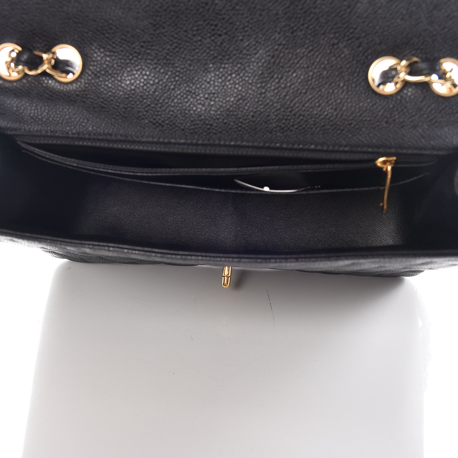 Chanel Caviar Quilted Jumbo Single Flap Black 7 of 12