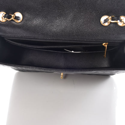 Chanel Caviar Quilted Jumbo Single Flap Black 7 of 12