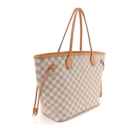 Louis Vuitton Damier Azur Neo Neverfull MM Rose Ballerine 3 of 14