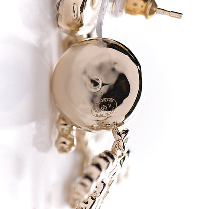Chanel Crystal Pearl Bow-tiful CC Drop Earrings Gold 3 of 3