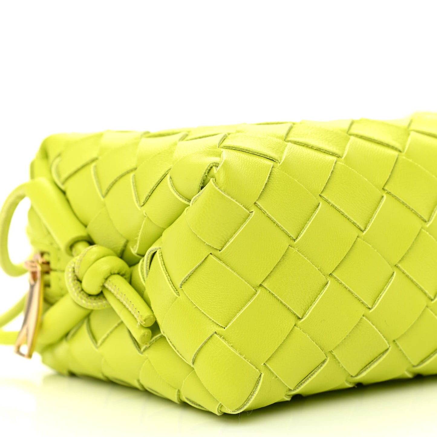 Nappa Intrecciato Mini Loop Camera Bag Acid Kiwi