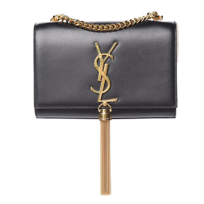 Saint Laurent Calfskin Small Classic Monogram Kate Tassel Satchel Black 1 of 9