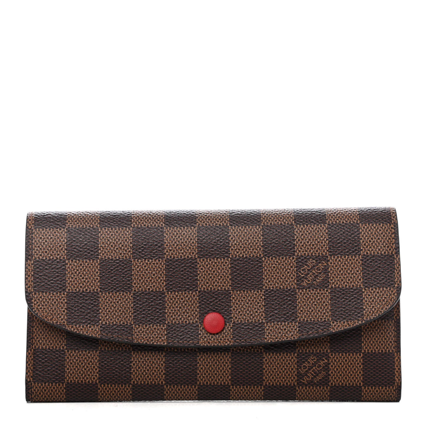 Damier Ebene Emilie Wallet Red