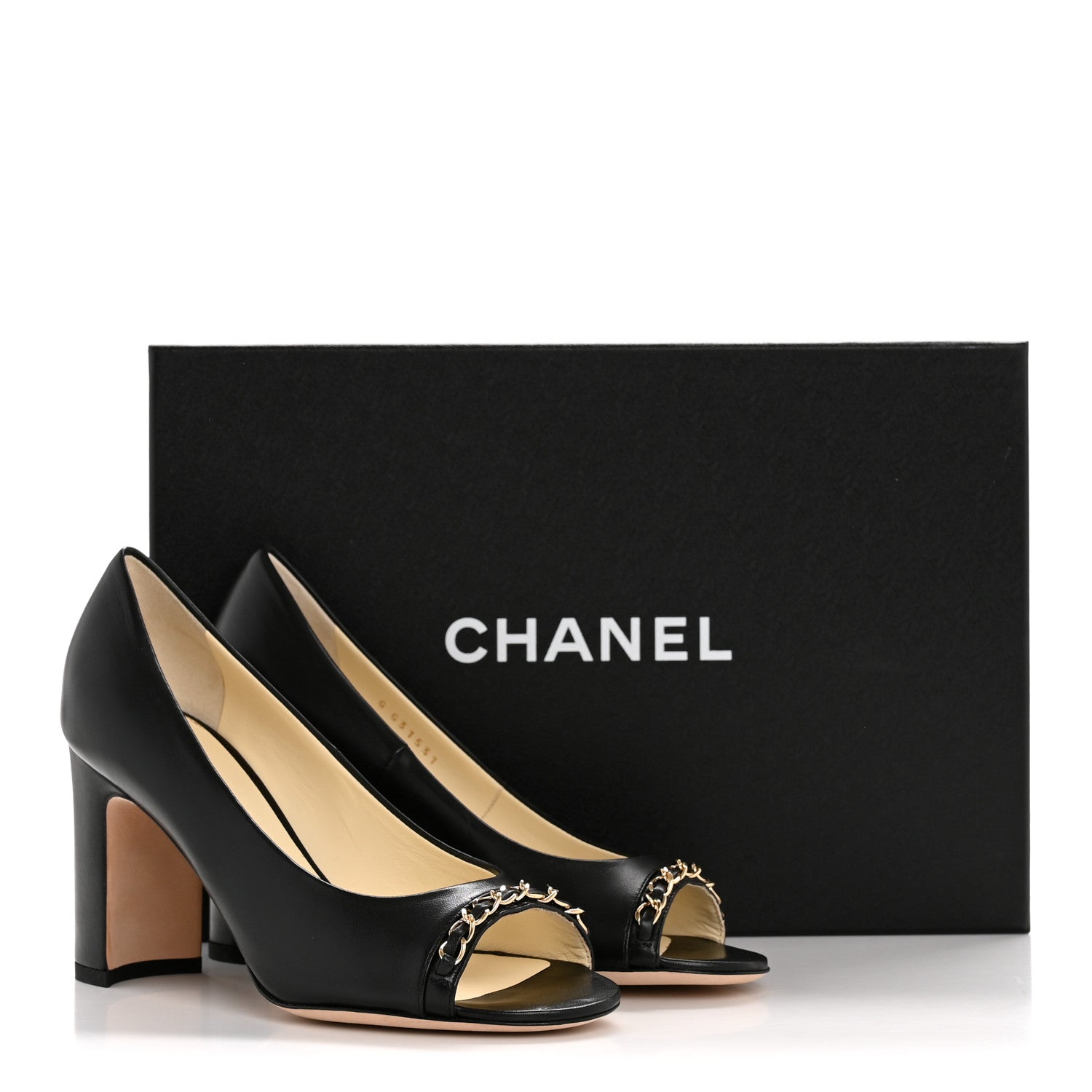 Chanel Calfskin Peep Toe CC Pumps 35 Black 1779876 – FASHIONPHILE