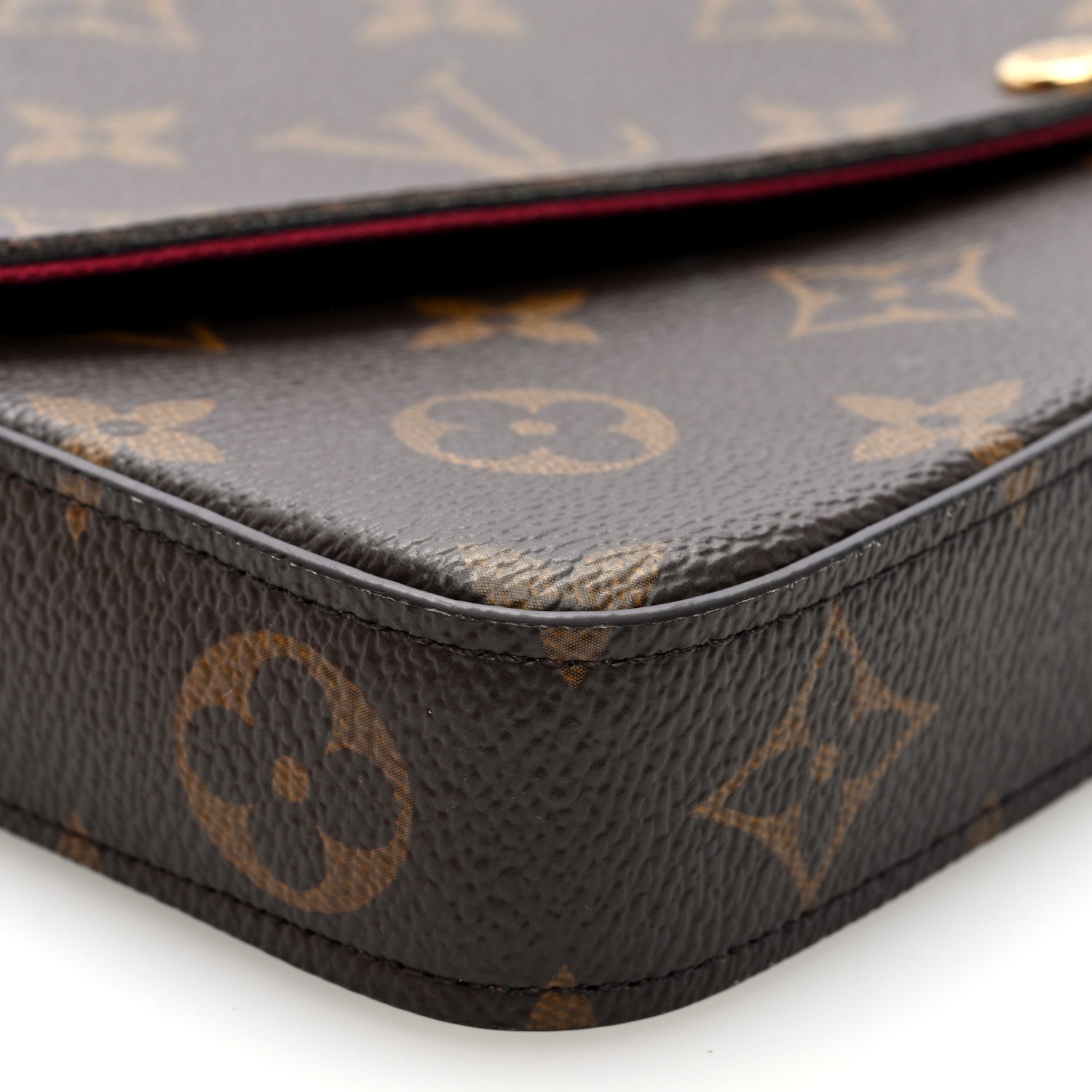 Louis Vuitton Monogram Pochette Felicie Chain Wallet Fuchsia 9 of 11