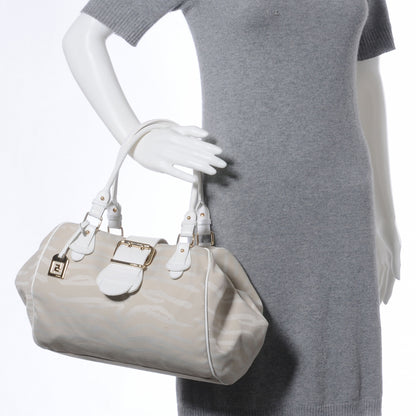 Fendi Cuoio Juta Tiger Print Hobo Beige White 2 of 9