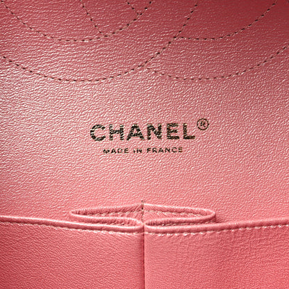 Chanel Iridescent Caviar Quilted Jumbo Double Flap Rose Pink 6 of 11