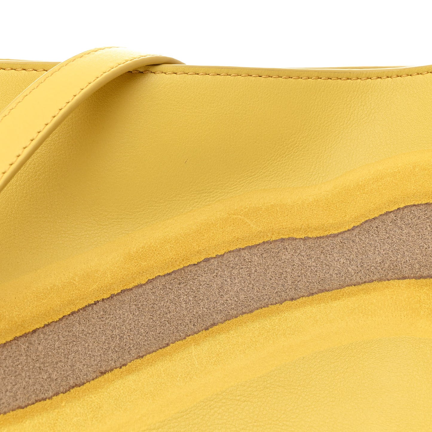 Nappa Calfskin Suede Medium Flamenco Surplus Knot Clutch Apple Green Pale Yellow