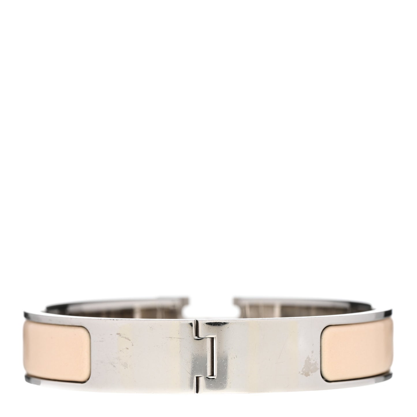Enamel Narrow Clic Clac H Bracelet PM Beige Nacre