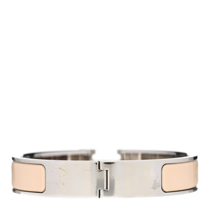 Hermes Enamel Narrow Clic Clac H Bracelet PM Beige Nacre 3 of 5