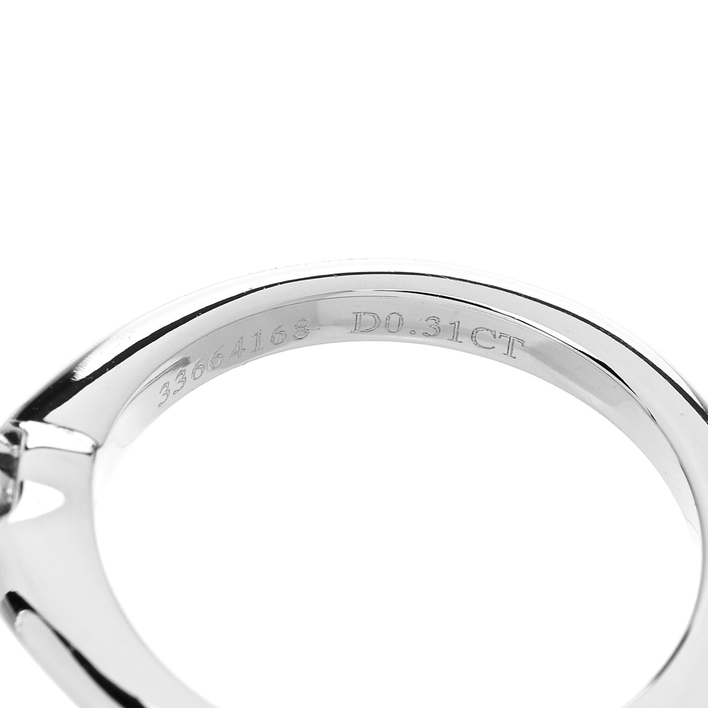 Platinum Diamond .31ct Solitaire Engagement Ring 45 3.5