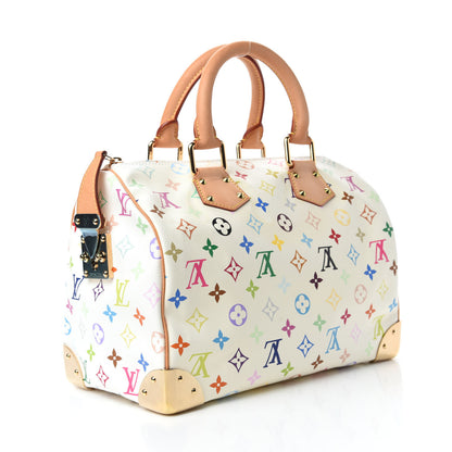 Louis Vuitton Monogram Multicolor Speedy 30 White 3 of 10
