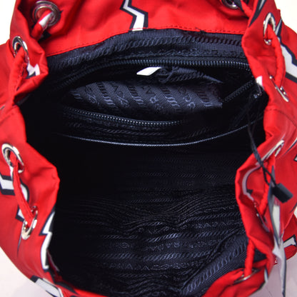 Prada X UNIVERSAL STUDIOS Tessuto Nylon Saffiano Thunder Frankenstein Backpack Rosso Black 3 of 3