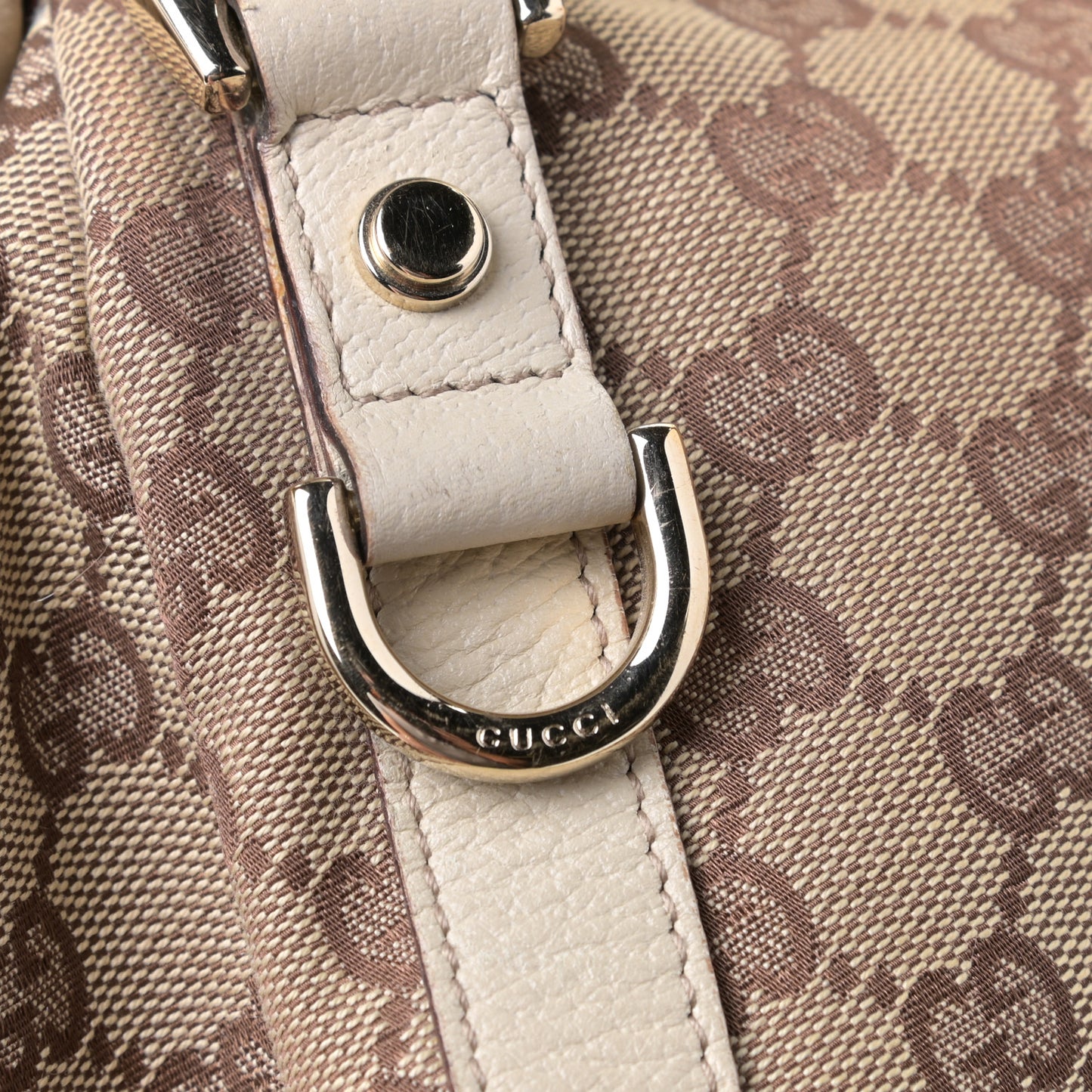 Monogram Medium Abbey Shoulder Bag Off White