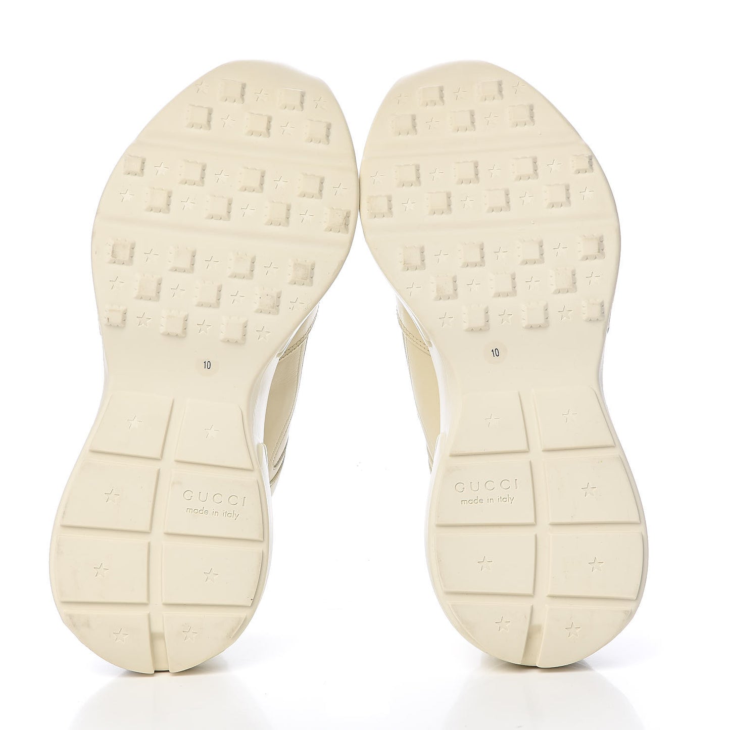Calfskin Logo Mens Rhyton Sneakers 10 Ivory