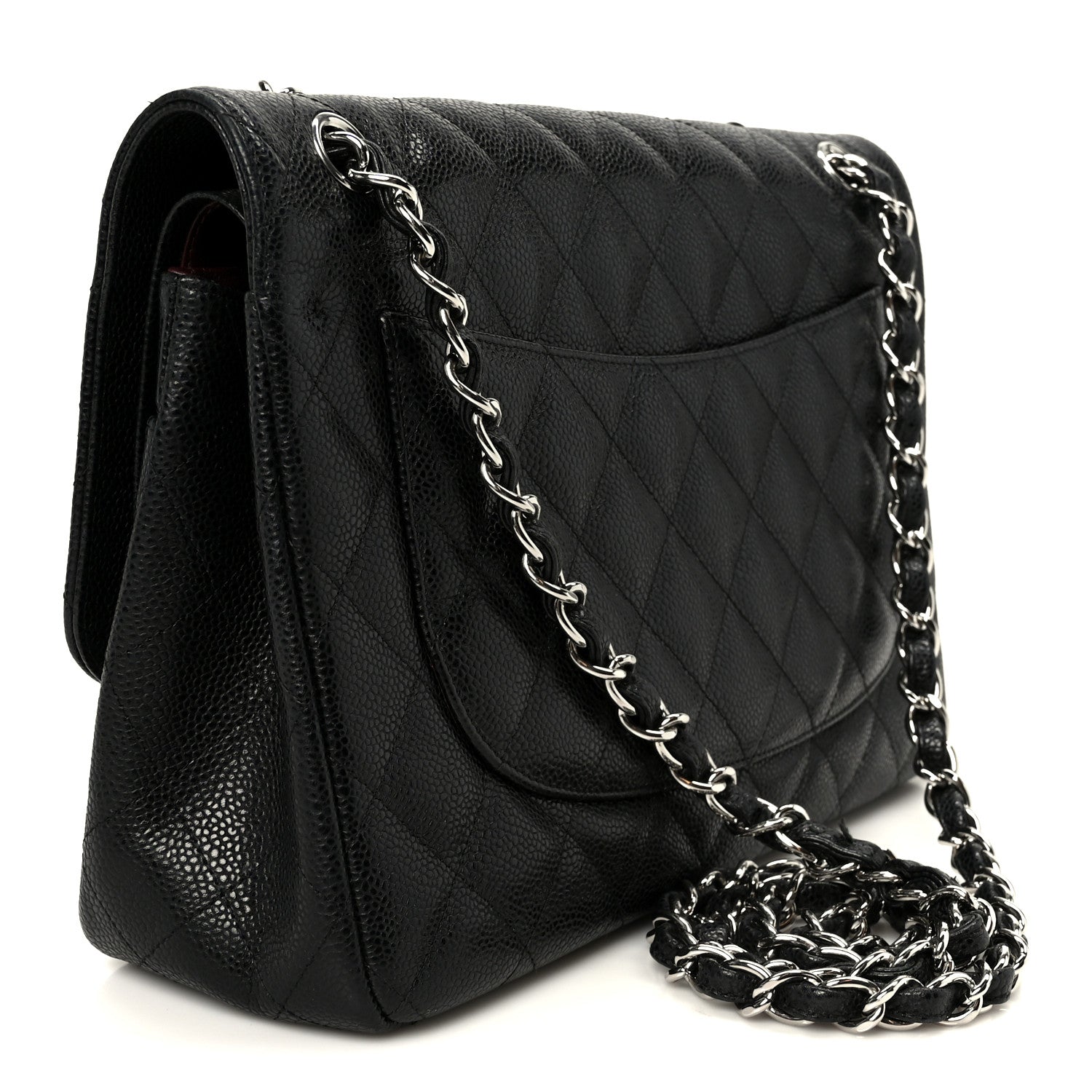 Chanel Caviar Quilted Jumbo Double Flap Black 3 of 11