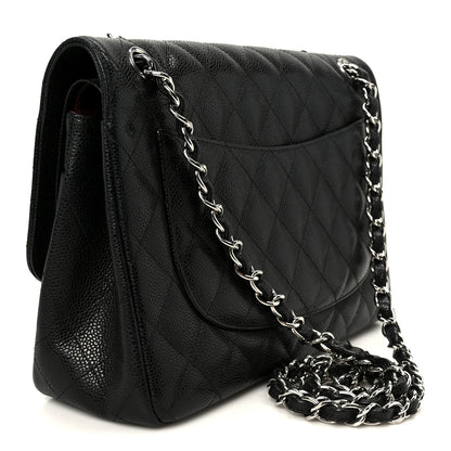Chanel Caviar Quilted Jumbo Double Flap Black 3 of 11