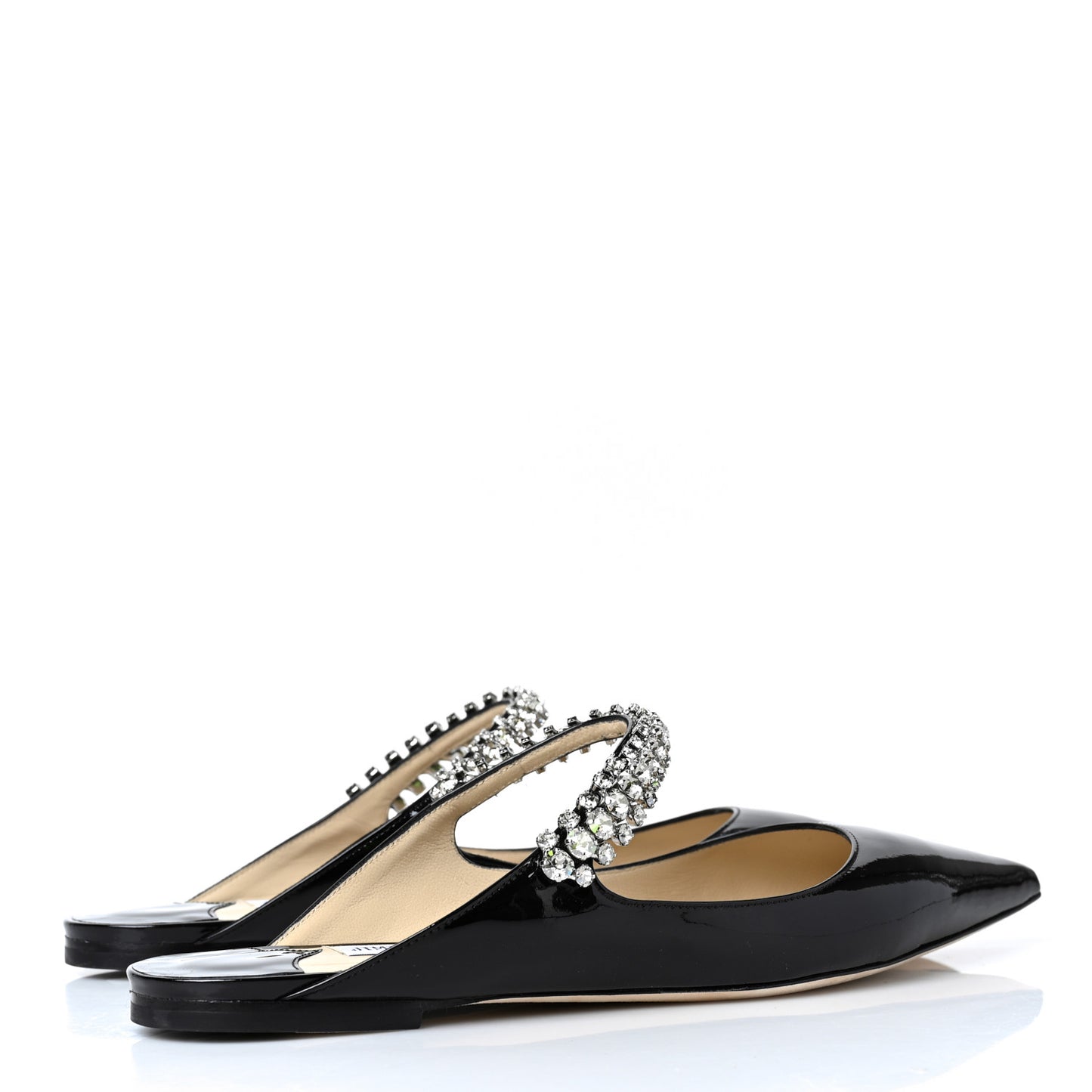 Patent Calfskin Bing 100 Mules 41 Black