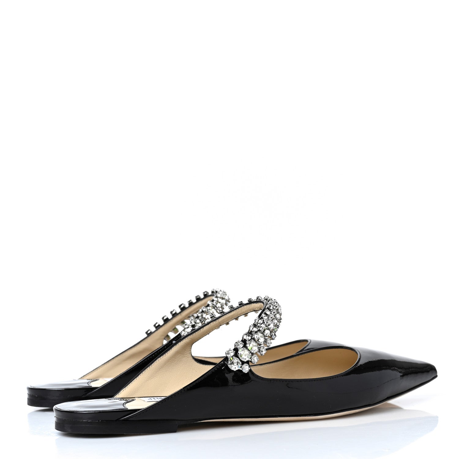 Jimmy Choo Patent Calfskin Bing 100 Mules 41 Black 4 of 7