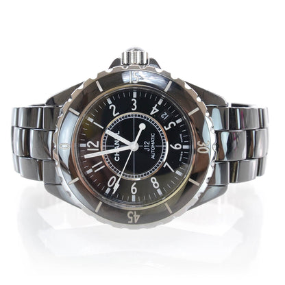 Chanel Stainless Steel Ceramic 38mm J12 Automatic Watch Black 1 of 6