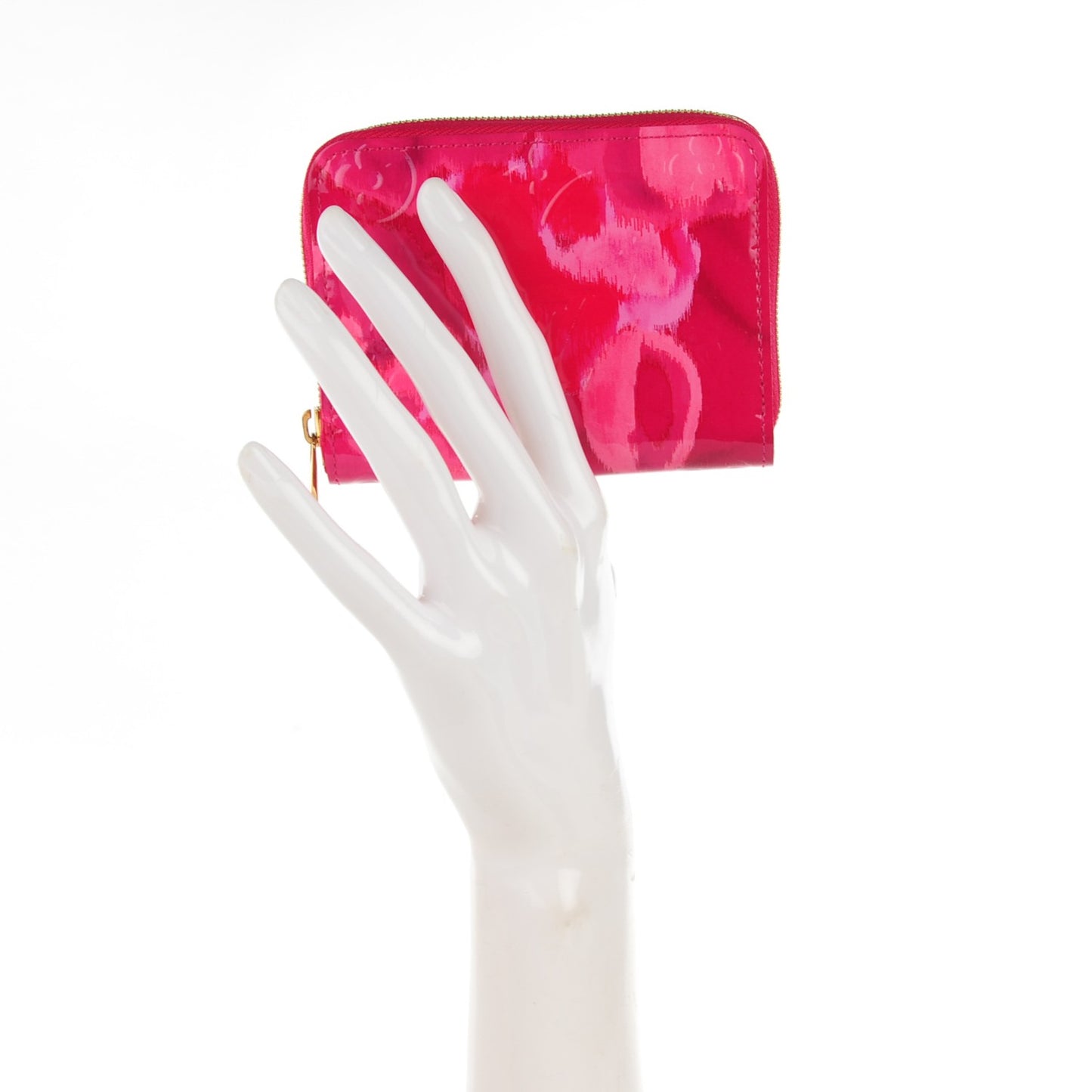 Vernis Ikat Zippy Coin Purse Rose Indien