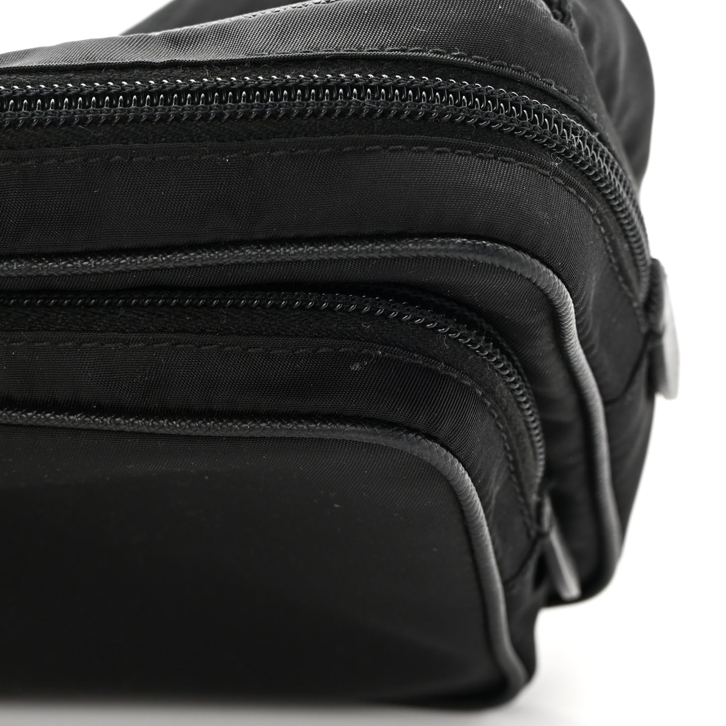 Tessuto Nylon Saffiano Belt Bag Black