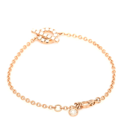 Hermes 18K Rose Gold Diamond Finesse Bracelet SH 3 of 5